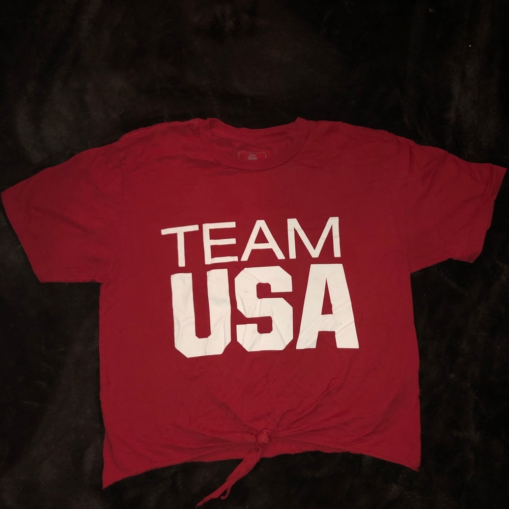 Red Team Apparel “TEAM USA” crop top